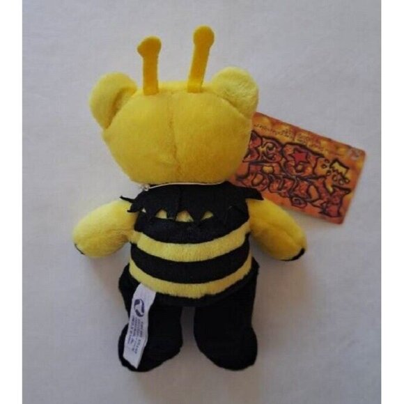 King Bee Bear Grateful Dead Plush Doll Beanie Collectible Concert Tour Music NWT - Picture 3 of 4